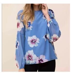 Yumi Kim Blue Floral Blouse